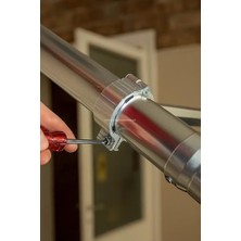 Made Balkon Çamaşır Kurutmalığı, Alüminyum, Yuvarlak, Sabit, Yüksek Kalite, Dayanıklı Çamaşırlık, 6 m Kaplamalı Ip Dahil