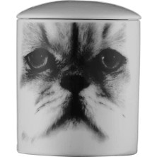 Porselen Bardak Mum Kedi Desen