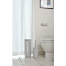 Ume Tuvalet Fırçası, Wc Fırçası, Güzel Danimarka Tasarımlı Tuvalet Fırçası, Yumuşak Dokunuşlu Kaplamalı Seramikten, Çap 10 Cm, Yükseklik 38,7 Cm, Yumuşak Gri (Gri)