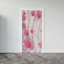 Kapı Giydirme Kapı Folyosu Pembe Güller