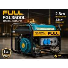 Full FGL3500L 2.8kw Benzinli Jeneratör Avr Destekli 230V