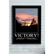 (PSTER13826) Victory-Zafer Motivasyon Çerçeveli Tablo (50X70CM)