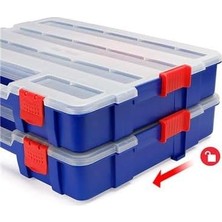 Workpro Profesyonel Istiflenebilir Organizer, 17 Gözlü, 38X30X6.8CM, Şeffaf Kapaklı, Polipropilen, Ayarlanabilir Bölmeli