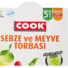 Sebze ve Meyve Torbası, 25 x 29 Cm, 5 Adet