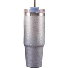 304 L Çelik Mavi Işıltılı 890 ml Pipetli Soğuk El Termos CIN940MV