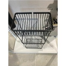 Duş Raf Sistemi Siyah Renk 647X150X273 mm