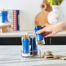 Blue 5 Parça Cam Baharat Takımı