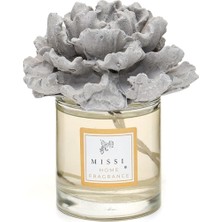 Missi 200 ml Gri Seramik Çiçek Taşlı Oda Kokusu