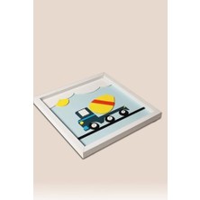 Mixeri Temalı Katmanlı Mdf - Çocuk ve Bebek Odası Duvar Tablosu 33X33X2.5 cm