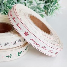 Pamuk Şerit, Happy New Year, 1.5 cm 5 Metre