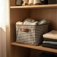 Çelik Destekli Dolap ve Raf Içi Düzenleyici - 45X25X20 cm Katlanabilir Acı Kahve Kıyafet ve Eşya Organizeri (1 Adet)