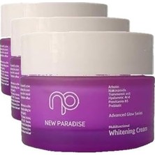 New Paradise Genital Beyazlatıcı Krem Çinko Içermez (Yüz Kol Altı Genital Iç Bacak Diz ve Dirsek) 50 ml (3 Paketi)