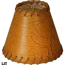 Designs, Inc. Yuvarlak 2 Tonlu Deri Avize Temel Gölge CS-970-6-6, Koyu Kahverengi, 3 x 6 x 5, 6'lı Paket