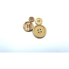 Tahta Dikme, 4 Delik Simit Model, Doğal Ahşap, Zeytin AĞACI,100 Adet 20MM-32L