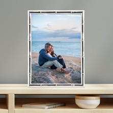 Frames 710157 Gümüş Metal Bambu 5x7 Resim Çerçevesi