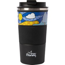 Any Morning 500 ml Paslanmaz Çelik Termos Mug, Siyah BA21549