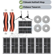 robotyedek Mova E40 Ultra Uyumlu Fırça Hepa Filtre Mop Seti-16 Parça