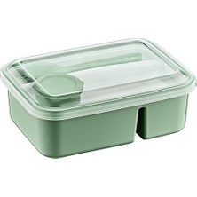 Life Lunch To Go 3 Bölmeli Beslenme Kabı – Sosluklu, Sızdırmaz Kapak, Bpa Içermez, 920 ml + 40 ml (Yeşil)