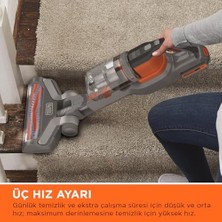 BHFEV182C 4'ü 1 Arada Kablosuz Dikey Süpürge (18 V, 2.0 Ah, To, Elektrikli Fırça Başlığı, Dar Aralık Aparatı, Şarj Cihazı ve Duvar Askısı Dahil)