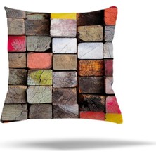 Pelangi Mermer Zebra Afrikalı Kadın Desen Gizli Fermuarlı Yastık Kılıfı Kırlent Kılıfı Koltuk Yastık Kılıfı, Karışık Renkli 45 x 45