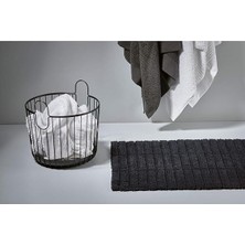 Tiles Banyo Paspası, Pamuk Banyo Halısı, 80 x 50 Cm, Gull Grey
