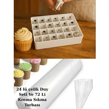 Empressco Erenle Krema Sıkma Torbası Tek Kullanımlık 72 Li ve 24 Lü Sıkma Torbası Ucu Duy Seti Paslanmaz Çelik Pasta - Fiyatı, Yorumları
