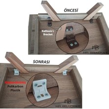 Skygo 15 Ad. Siyah Plastik L Gönye Köşebent 25X25X30MM - Mobilya Dolap Raf Çekmece Sehpa Birleştirme Sabitleme Montaj Bağlantı Aparatı