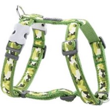Sibelora Home Kamuflaj Desenli Yeşil Köpek Göğüs Tasması Large 25 mm