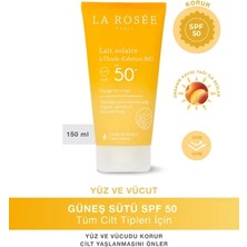 La Rosee Paris Çok Yüksek Koruma Sağlayan Güneş Koruyucu Süt SPF50+ 150 Ml. - Organik Kayısı Yağı Içeren