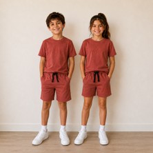 Utaher Miniwear Çocuk Yazlık Ikili Takım Rahat Kesim Unisex Model
