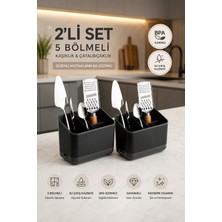 Stile Cucina 2'li Pratik Bölmeli Tezgah Üstü Kaşık Çatal Bıçak Kurutmalık