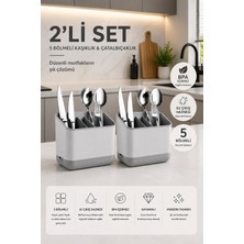 Stile Cucina 2'li Pratik Bölmeli Tezgah Üstü Kaşık Çatal Bıçak Kurutmalık