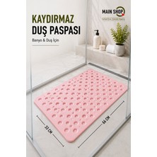 MAİN SHOP Vantuzlu Banyo ve Duşa Kabin Dikdörtgen, Küvet Içi Kaydırmaz Pembe 36x66 cm M-141
