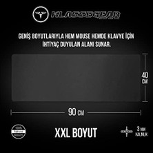 Skygo Pro Edition - Dikişli Kenar 70X30, 90X40, 100X50 ve 120X60 cm Oyuncu Gaming Mouse Pad (Siyah, 90X40 Cm)