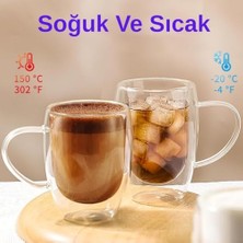Skygo Çift Duvarlı Cam Kahve Kupası 250ML – Dayanıklı, Mikrodalga & Bulaşık Makinesi Uyumlu, 2’li Şık Set