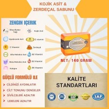 Skygo Organicsun Kojik Asit & Zerdeçal Sabunu 3 Adet x 140 gr Leke ve Sivilce Karşıtı Kojic Acid - Kolajen - Aha Bha - C Vitamini - Hyaluronic Acid - Shea Butter Yağı Içerikli Aydınlatıcı Sabun