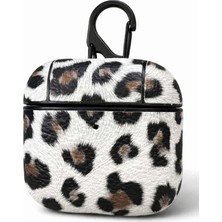 Lenigza Beyaz Leopar Pro Airpods Kılıfı