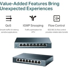TL-SG108 V3 8 Portlu Gigabit Ağ Anahtarı 8 Port Siyah TL-SG108