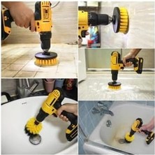 Matkap Için Pimli Temizlik Fırça Seti Banyo Mutfak Oto Jant Koltuk Halı Temizleme Fırça Kiti