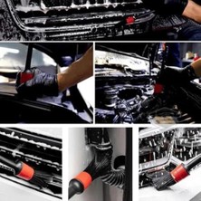 Araç Içi Temizlik Fırça Seti 7'li Oto Detay Fırçası Yumuşak Toz Alma Klima Havalandırma Torpido Temizlik Aleti Jant Köpük Temizleme Motor Detay