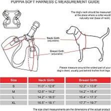 Puppia PARA-HC1533-SB-S Gök Mavisi Yumuşak Kablo Demeti C Evcil Hayvan Yelek-Koşum, Small