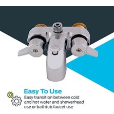 Ez-Flo 11129 Add-On Shower Diverter Bathcock Polished Chrome