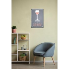 Skygo Kuşe Kağıt Duvar Posteri All You Is A Glass Of Wine Retro DRTR0118