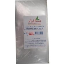 Jelatin Torba Poşet 10X20 cm Şeffaf Kalın Mikron 1000 gr 1 Paket