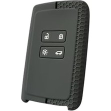 Autohan Keys Renault Anahtar Koruma Kılıfı, Petek Desenli, Gri-Siyah, Clio 5, Megane 4, Captur, Kaleos, Kadjar ile Uyumlu