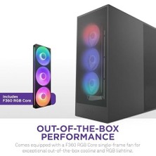 Nzxt H7 Rgb | Fanlı Orta Kule Atx Hava Akışı Muhafazası | Doğrudan Gpu Soğutma Için Zeminde Fan Destekler | 360 mm Tek Çerçeveli Fan | Kablo Yönetimi | Siyah
