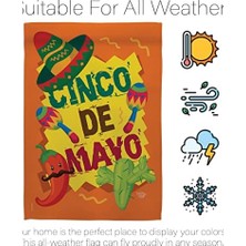 Cinco De Mayo Ev Bayrağı - Yaz Meksika Fiesta Parti Kaktüs Pinataaçık Hava Yaz Güneşli - Dekorasyon Afişi Küçük Bahçe Avlu Hediyesi Çift Taraflı Abd'de Üretilmiştir 28 x 40