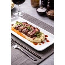 Dikdörtgen Servis Tabağı Seti, 6'lı Set, Modern ve Minimal Tasarım, Meze, Sushi ve Et Sunumları Için Ideal