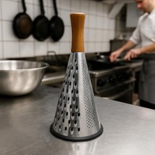 Akasya Saplı Rende – Paslanmaz Çelik, 4 Yüzlü Çok Fonksiyonlu Mutfak Rendesi, Dayanıklı ve Ergonomik Tasarım, 27,5 cm Büyük Boy