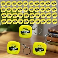 Mini 1 Metre Anahtarlık Metre | Taşınabilir Ölçüm Bandı | Cep Tipi Sarı Plastik Mini Tape Measure – Dikiş, Hobi ve Günlük Kullanım Için
